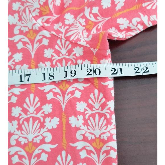 Talbots The Talbots Tee Women's Sz XP Orange White V Neck Short Sleeve Soft Knit - Picture 9 of 11